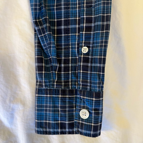 Todd Snyder - Men’s Blue Plaid Button Down Shirt - Picture 8 of 9